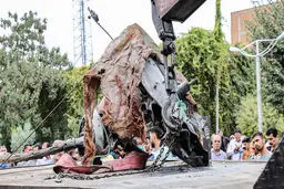 تصاویر حادثه سقوط پهپاد در گرگان