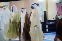 نماز جمعه مشترک توسط شیعیان و اهل تسنن با حضور امیر کویت + عکس