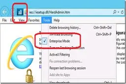 فعال سازي Enterprise در اينترنت اکسپلورر ۱۱