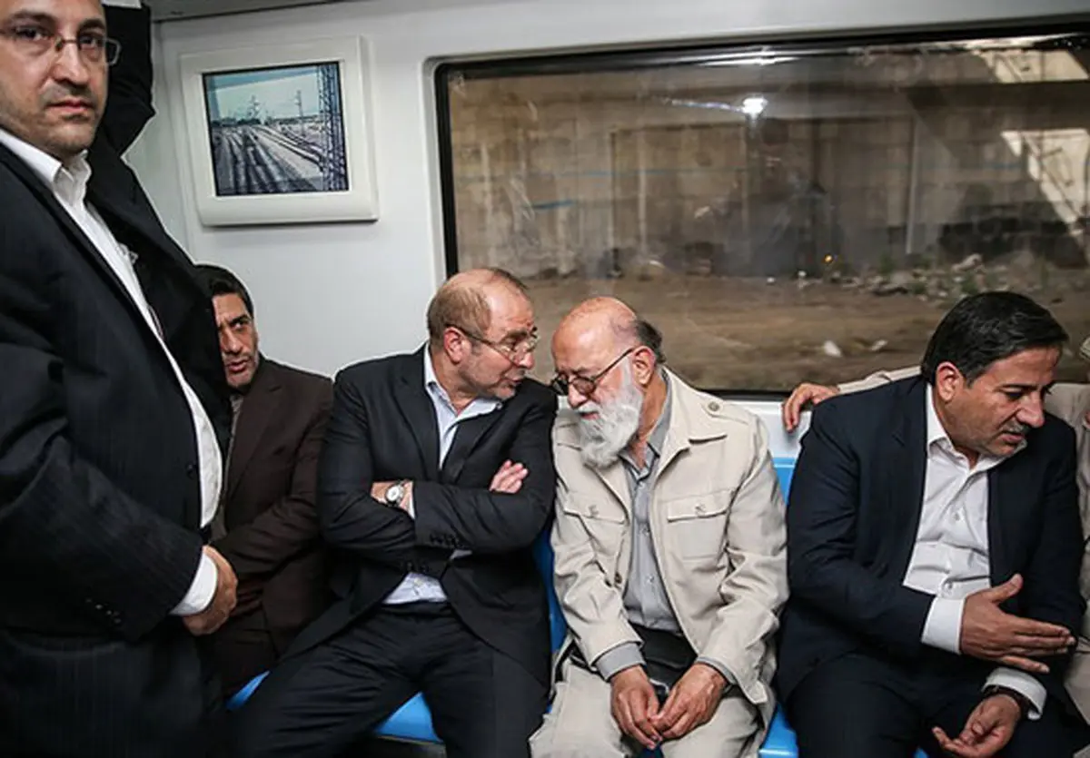 قالیباف و چمران در مترو +عکس