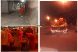 طلاب به‌ جای پاکبانان شهر گناباد را تمیز کردند / عکس