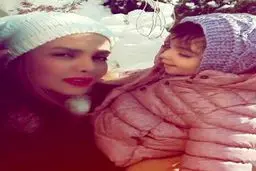 عکس همسر امیرمهدی ژوله در کنار دخترش گندم