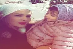 عکس همسر امیرمهدی ژوله در کنار دخترش گندم