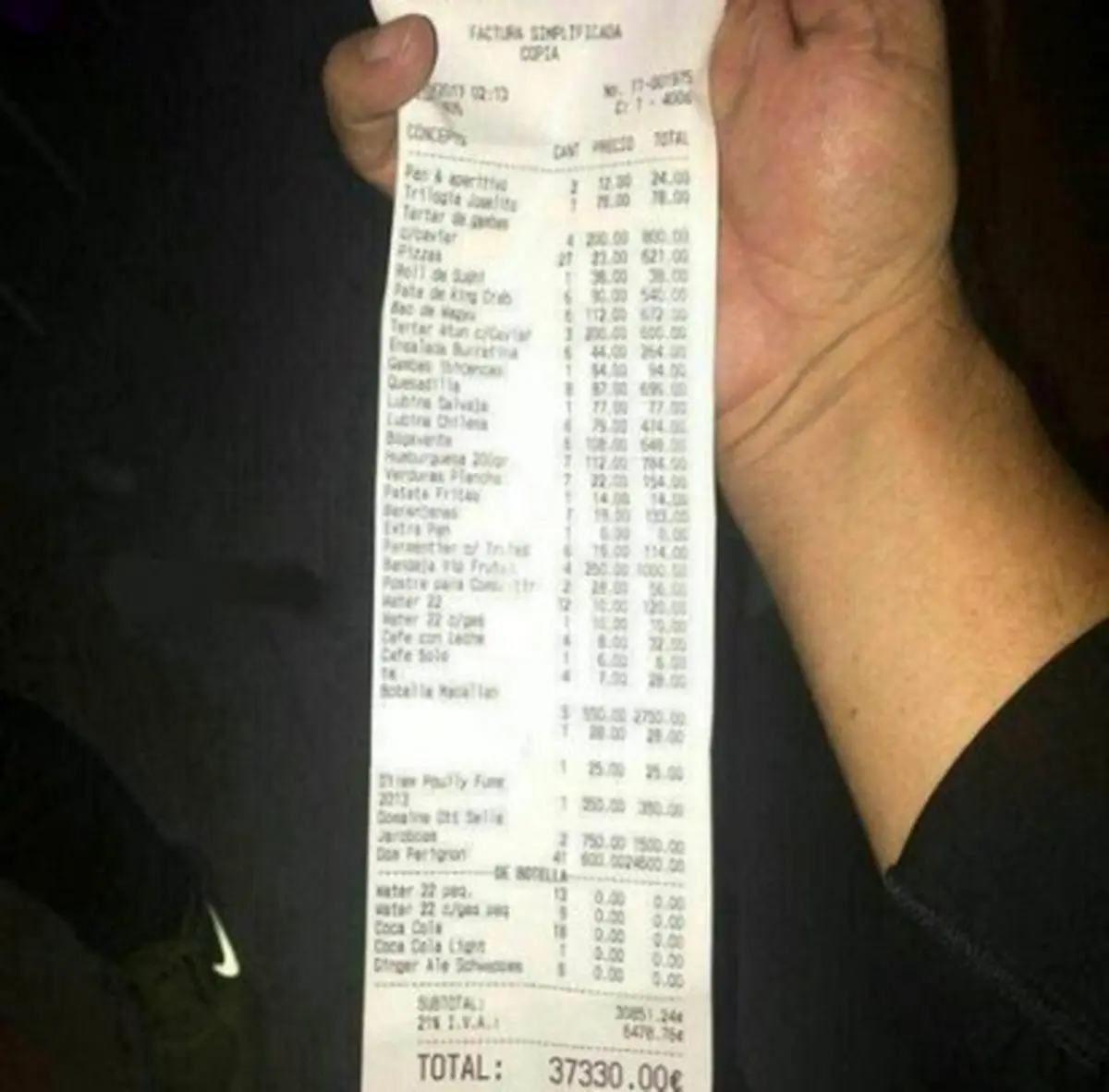 شام گران قیمت لیونل مسی و دوستانش!/عکس