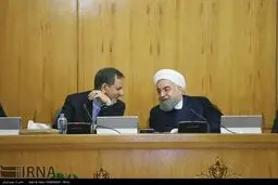 حواشی تصویری جلسه هیات دولت دوازدهم با حضور رییس جمهور /رایزنی‌های دونفره روحانی و جهانگیری