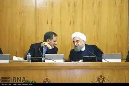حواشی تصویری جلسه هیات دولت دوازدهم با حضور رییس جمهور /رایزنی‌های دونفره روحانی و جهانگیری