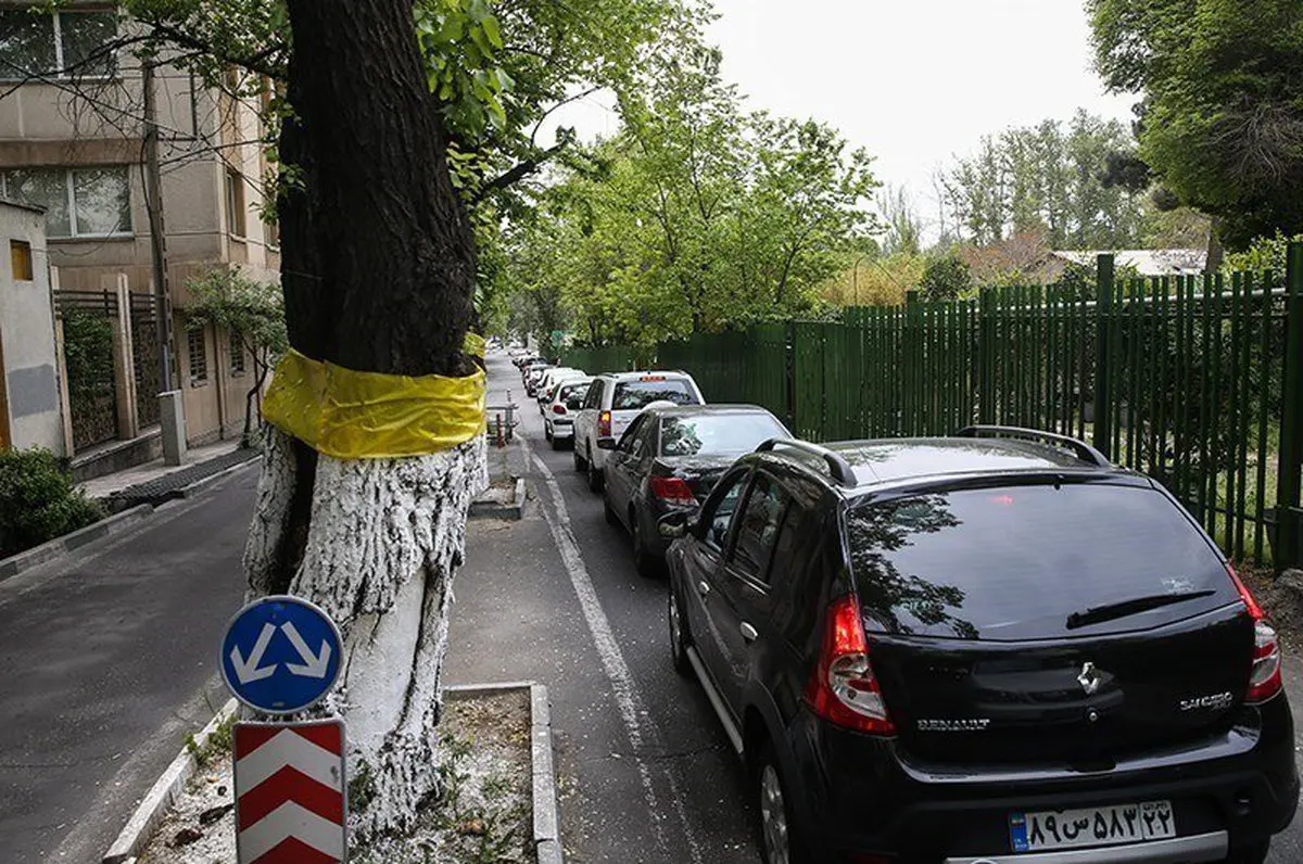 تصاویر/ صفهای طویل بنزین در شهر