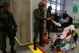 هدیه پارالمپیکی های ایران به پلیس برزیل/تصاویر