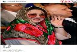 پوشش و میکاپ عجیب بهنوش بختیاری در جشن خانه سینما!/عکس