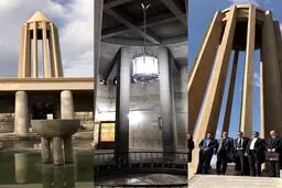 حضور سفیر اتریش در مقبره ابوعلی سینا، همدان / عکس