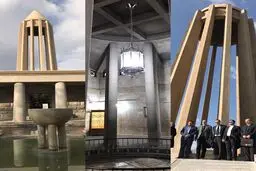 حضور سفیر اتریش در مقبره ابوعلی سینا، همدان / عکس