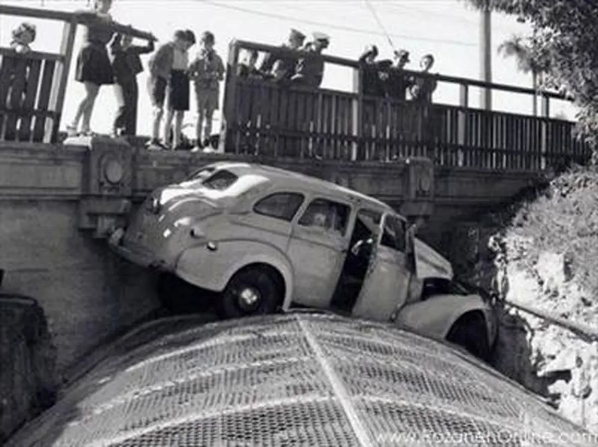 اولین تصادف در ایران در سال 1307/عکس