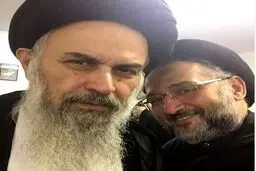سلفی ابطحی با پدر همسر سیدحسن خمینی/عکس
