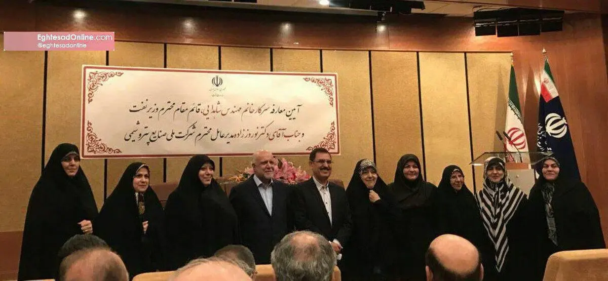 عکس یادگاری وزیر نفت در بین 8 خانم