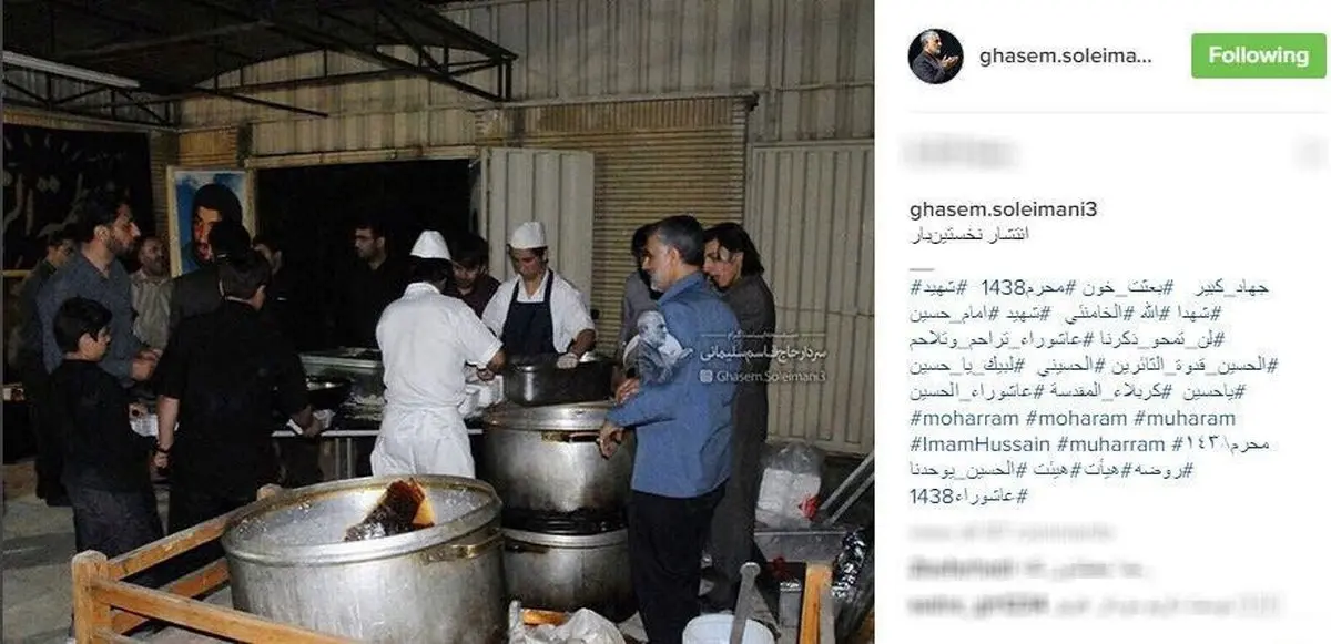 عکسی متفاوت هیاتی از سردار قاسم سلیمانی