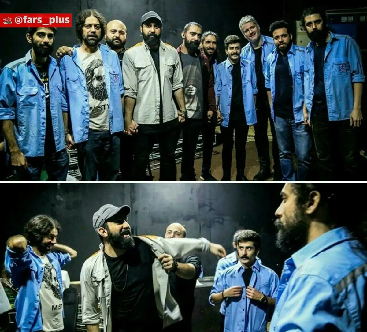 مهدی یراحی در لباس کارگران فولاد در کنسرتش / عکس