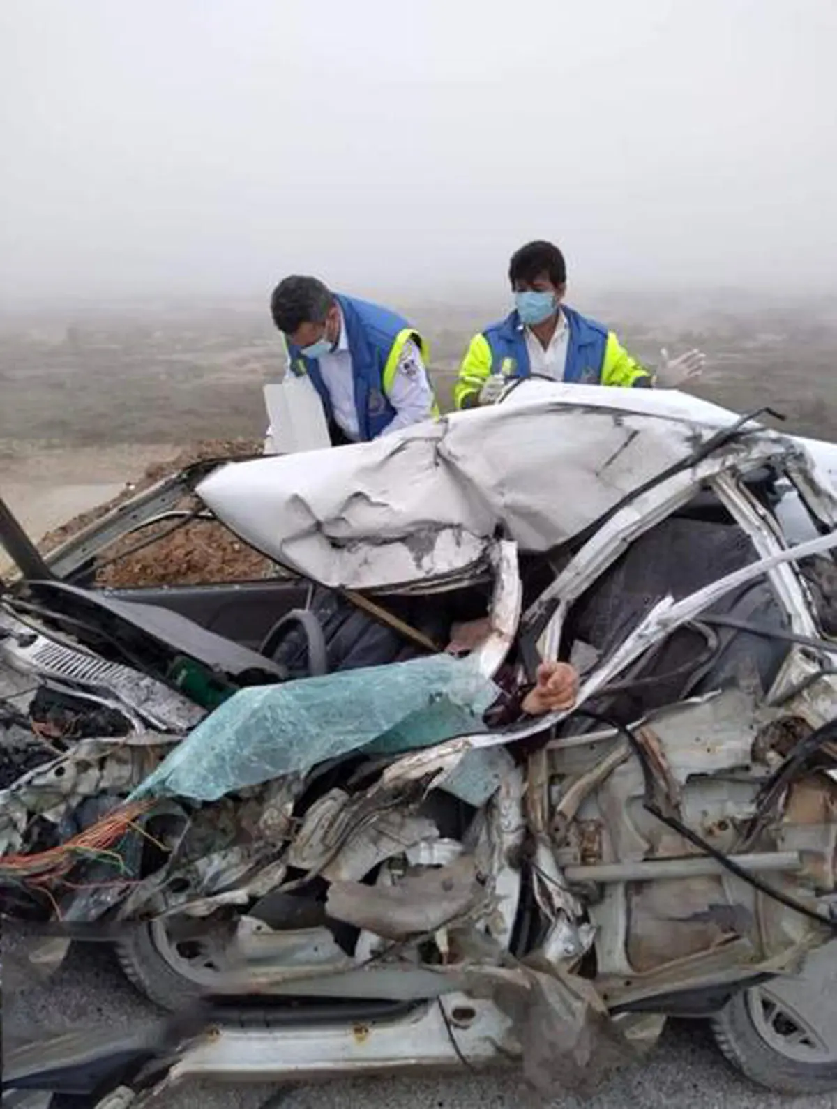 مرگ تلخ مرد جوان در پراید مچاله شده / در ماهشهر رخ داد + عکس