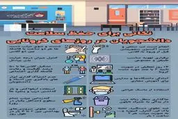دانشجویان در روزهای کرونایی این موارد را رعایت کنند + اینفوگرافی