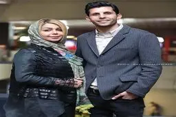 یک استقلالی به همراه همسرش در جشنواره فیلم فجر + عکس