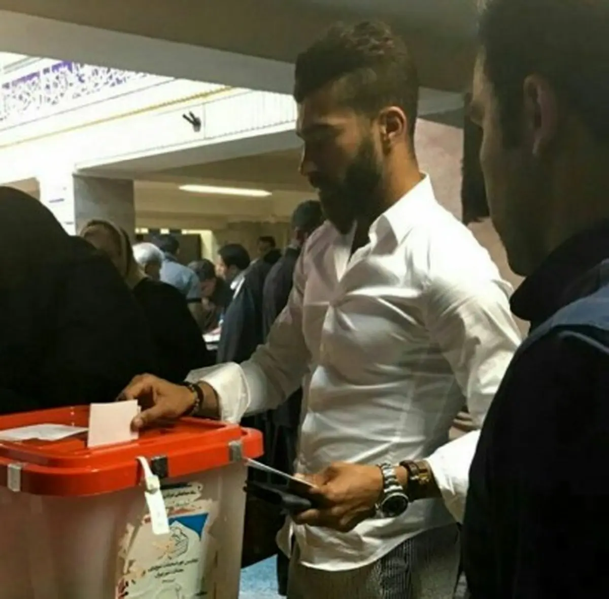 حضور رامین رضاییان در انتخابات/عکس