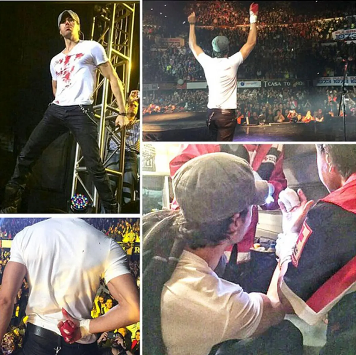 انریکه و اجرای کنسرت با وجود خونریزی / عکس