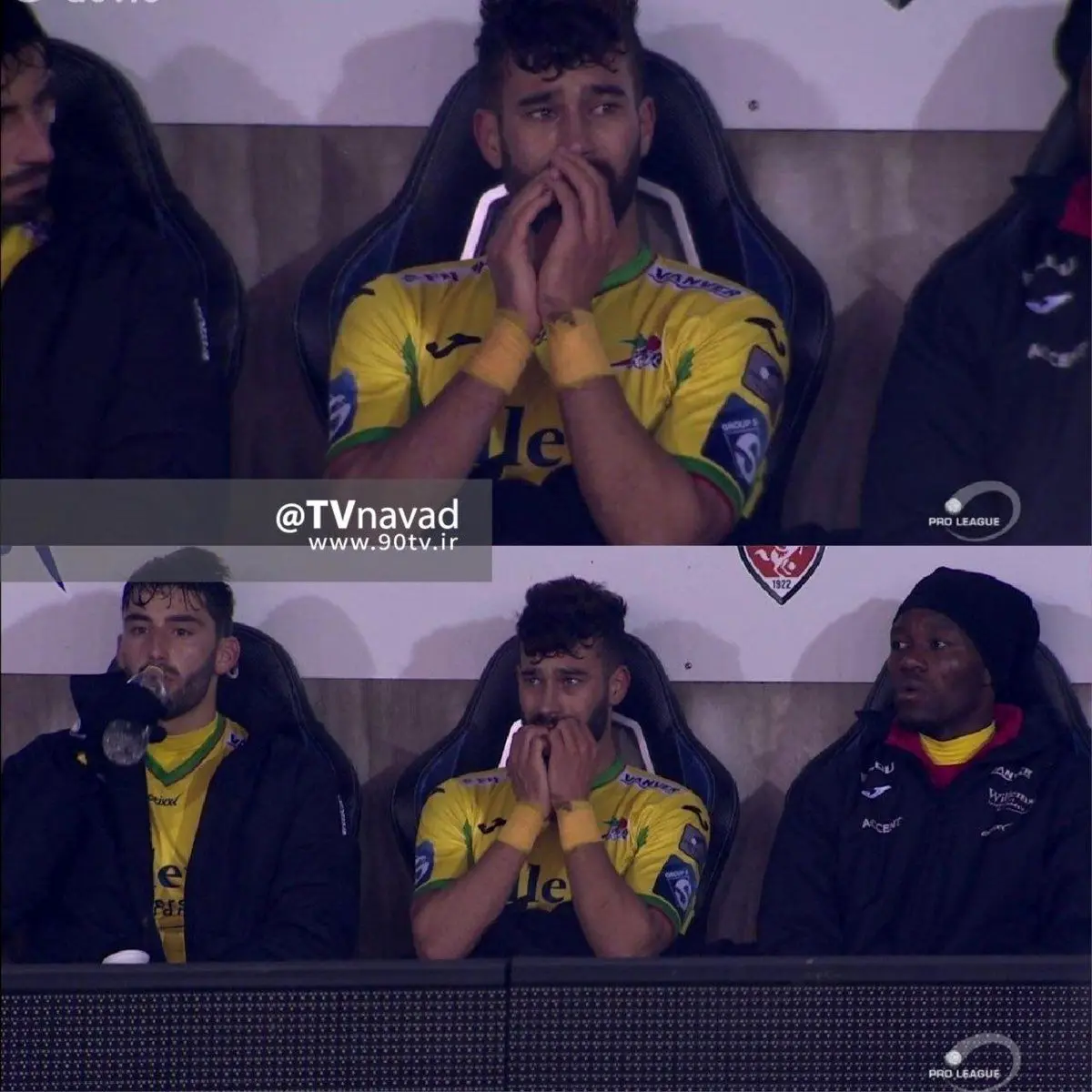 اشک‌های رامین رضاییان روی نیمکت اوستنده پس از اشتباهش/عکس