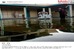 ژست جالب شقایق فراهانی داخل حوض آب!/ عکس