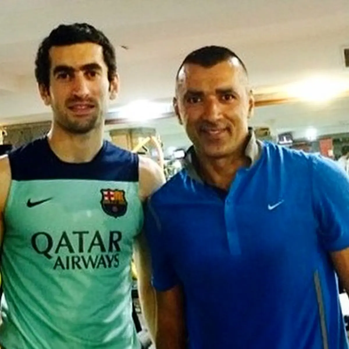 تمرینات مجتبی جباری با بدنساز سابق پرسپولیس/ عکس