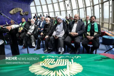 پرچم رضوی در برج میلاد