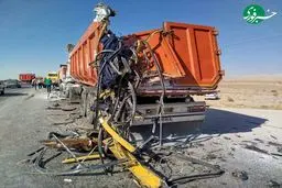 اولین تصاویر از سانحه مرگبار اتوبوس دانشجویان + اسامی فوت شدگان