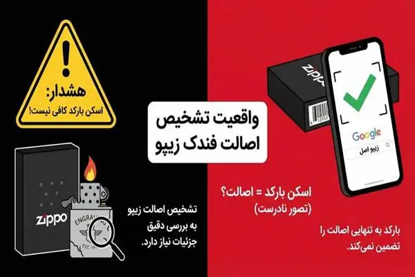 تشخیص فندک زیپو اصل با اسکن بارکد | پاسخی از زیپولوکس