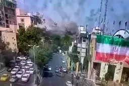 لحظه حمله وحشیانه اسرائیل به میدان تجریش از دوربین جدید