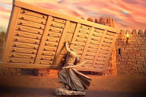 لحظه رونمایی از نماد زیبای فاتح خیبر