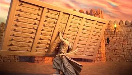 لحظه رونمایی از نماد زیبای فاتح خیبر