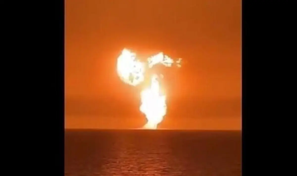 آخرین جزئیات انفجار در دریای خزر/ تاسیسات گازی یا آتشفشان؟