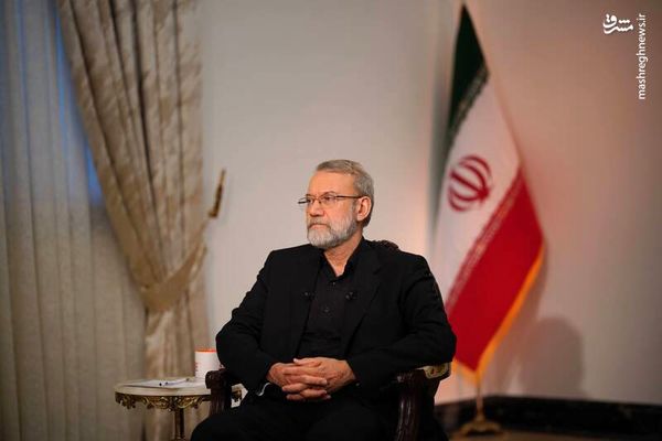اولین تصاویر از مصاحبه علی لاریجانی با شبکه المیادین