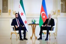 تصاویر دیدار مشکوک جولانی و علی اف در باکو