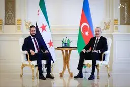 تصاویر دیدار مشکوک جولانی و علی اف در باکو