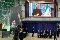 فرزندان رهبر شهید انقلاب در مراسم بزرگداشت آقای شهید ایران 