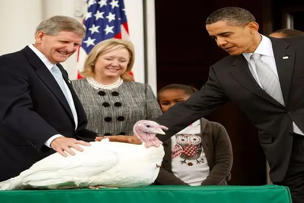 تصاویر مراسم عفو بوقلمون توسط رؤسای جمهور سابق آمریکا 