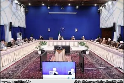دیدار اعضای جامعه روحانیت مبارز با رییس جمهور