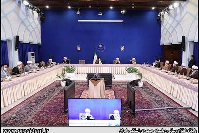 دیدار اعضای جامعه روحانیت مبارز با رییس جمهور
