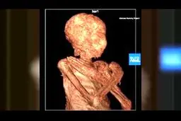 تصاویر مومیایی ۲ هزار ساله با جنینی در شکم|فیلم