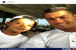 سلفی پدر و پسری رونالدو!/عکس