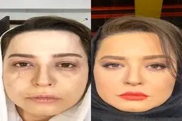 مقایسه دو گریم مهراوه شریفی نیا از سریال دل + عکس