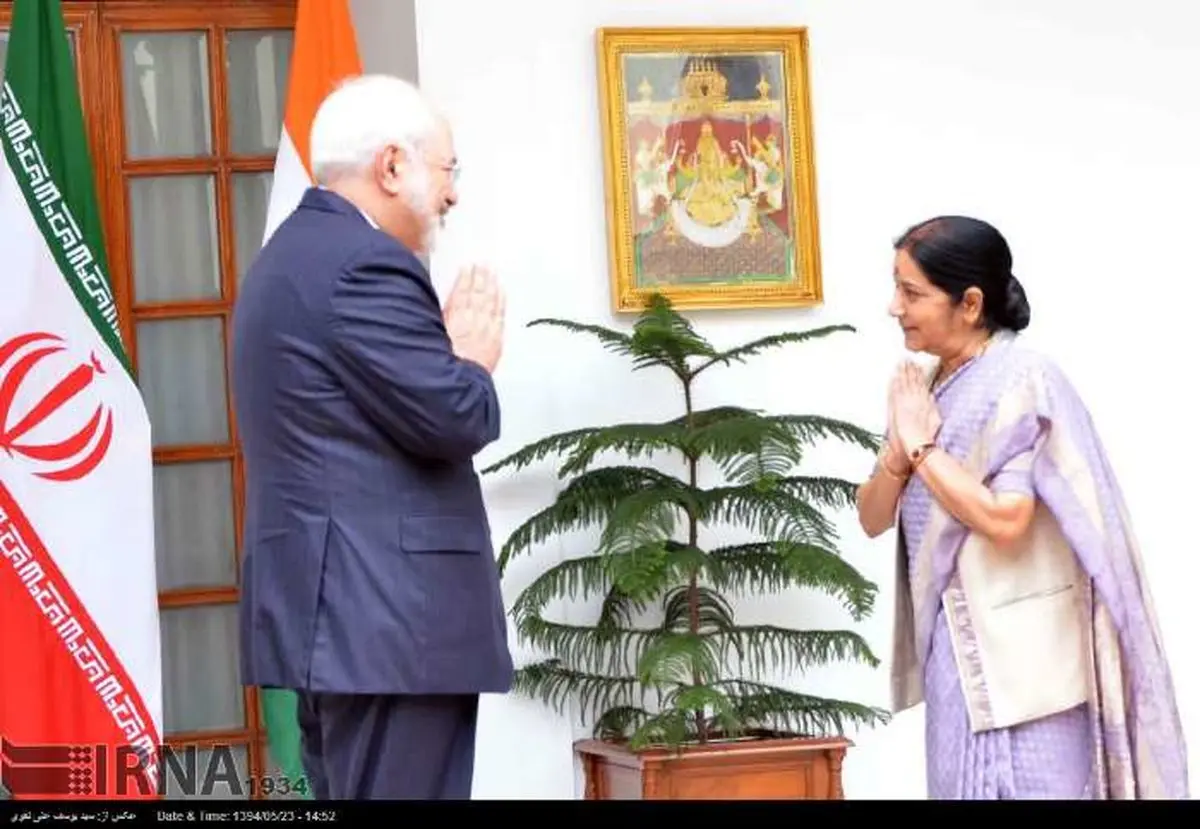 دیدار ظریف و وزیرخارجه هند/عکس