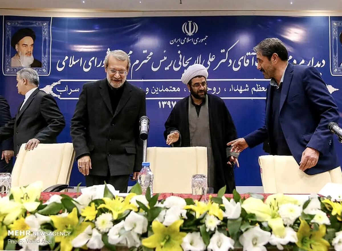 لاریجانی مهمان بستان آباد و سراب/ تصاویر