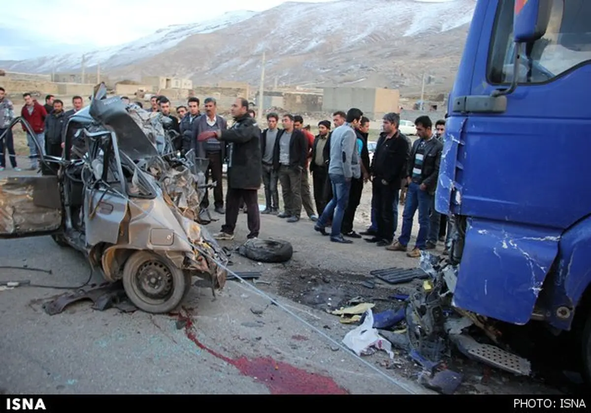 2کشته در تصادف دلخراش پراید با کامیون +عکس