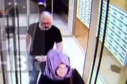 تصویر جدید از لحظه ورود خاشقچی و نامزدش به کنسولگری عربستان در استانبول