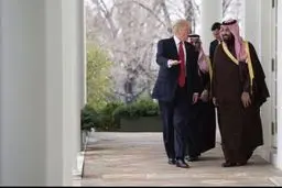 قدم زدم محمد سلمان و ترامپ در کاخ سفید/ عکس